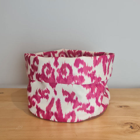 Cesta multiusos Ikat fucsia