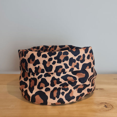 Cesta multiusos Leopardo café