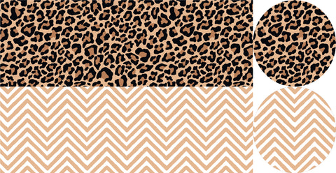Cesta multiusos Leopardo café (doble faz)