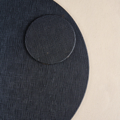 Individual + portavaso cuero sintético Singapur negro