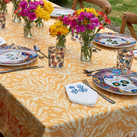 Mantel Ikat amarillo