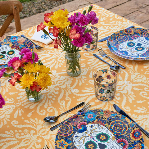 Mantel Ikat amarillo