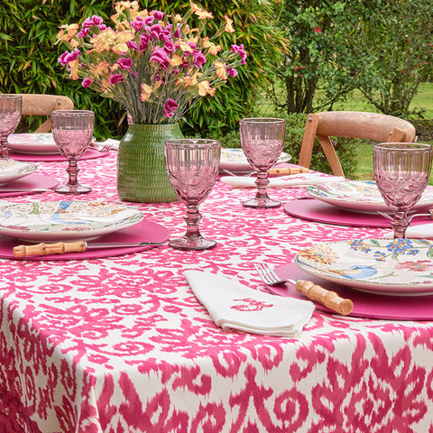 Mantel Ikat fucsia