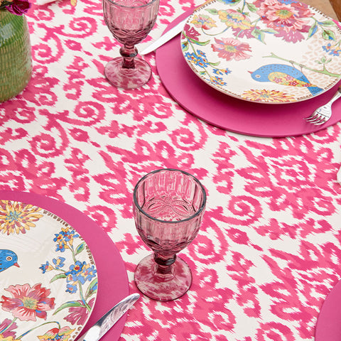 Mantel Ikat fucsia
