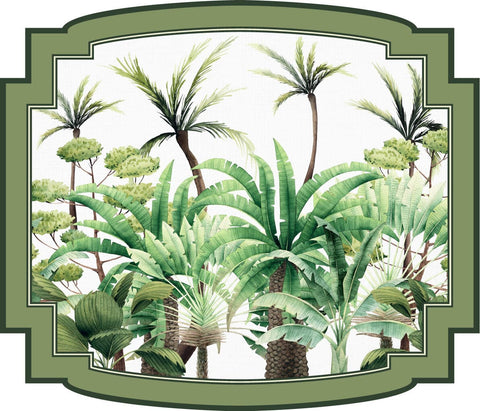 Individual impermeable bordado Palmeras