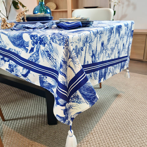 Mantel Fauna azul