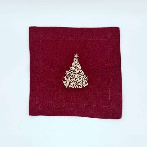 Coctelera bordada Árbol Navidad AQ