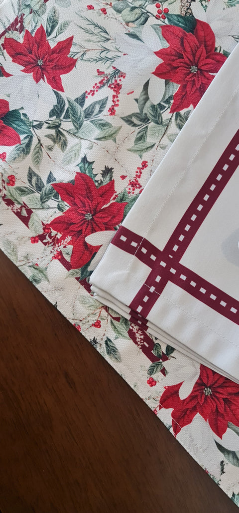 Individual doble faz Christmas Floral