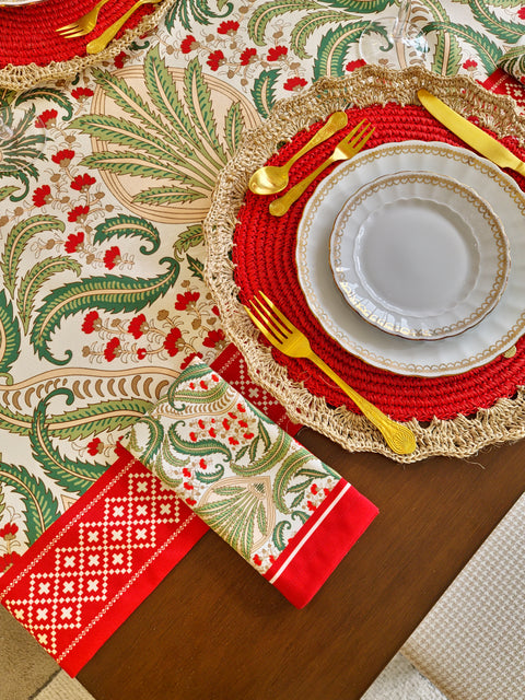 Servilleta Ornament Xmas Blanca (und)