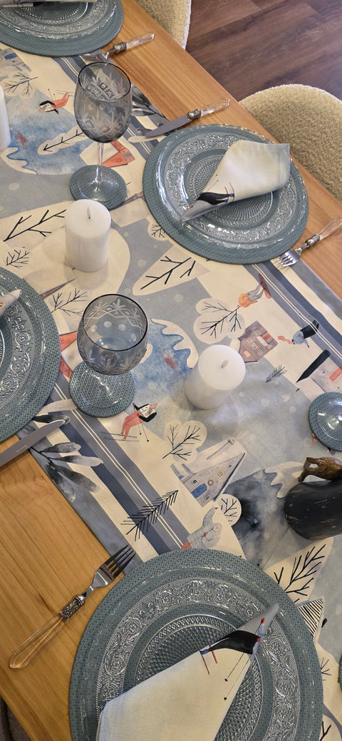 Camino de mesa Snowland