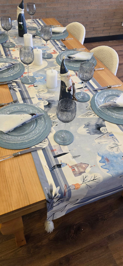 Camino de mesa Snowland