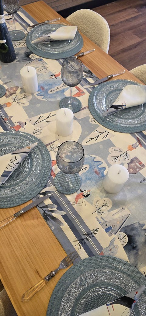 Camino de mesa Snowland