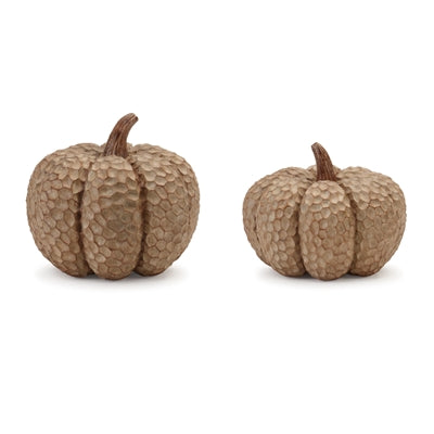 Calabaza Madera Tallada (Set x 2)