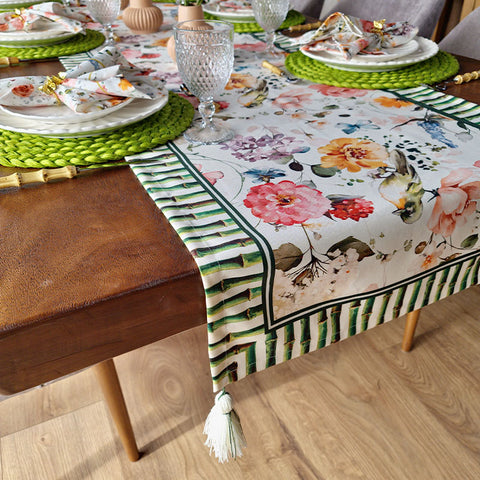Camino de mesa Pájaro Floral