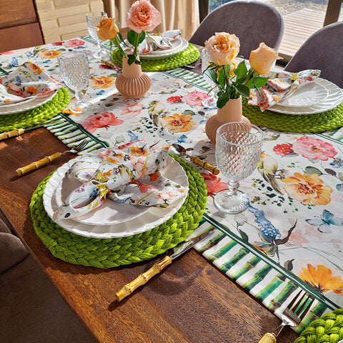 Camino de mesa Pájaro Floral