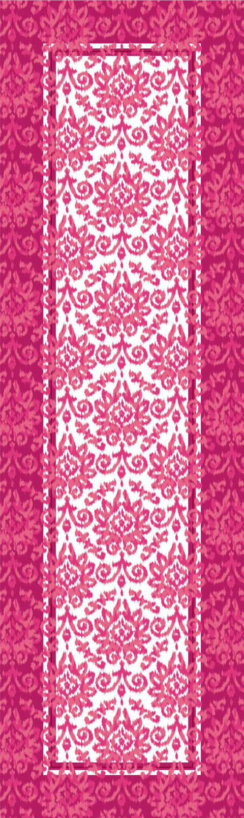 Camino de mesa Ikat fucsia