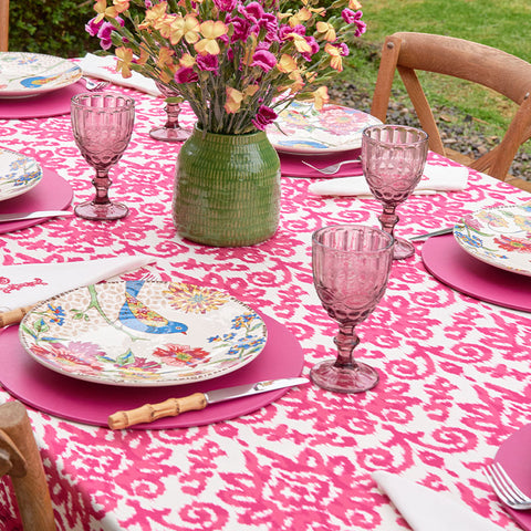 Mantel Ikat fucsia