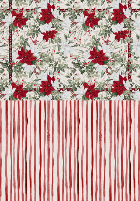 Individual doble faz Christmas Floral