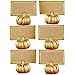Marcador de puesto Pumpkin dorada (soporte pack x 6)
