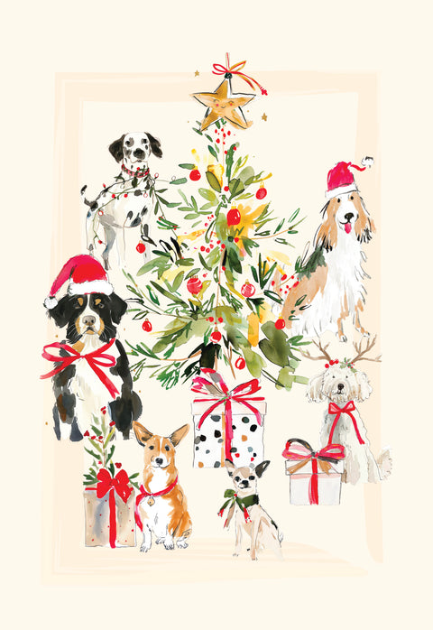 Paño de cocina Xmas Dogs (set x 2)