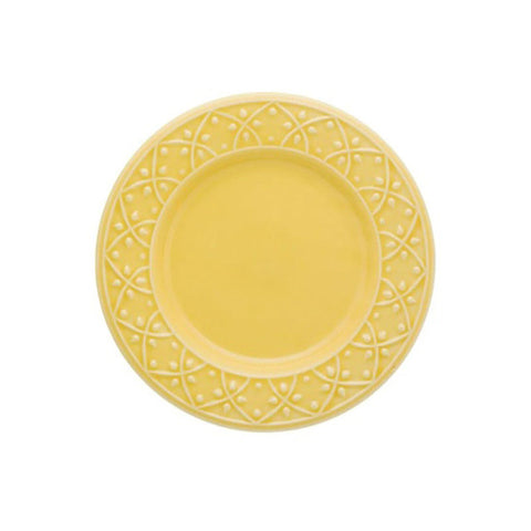 Plato postre Mendi amarillo