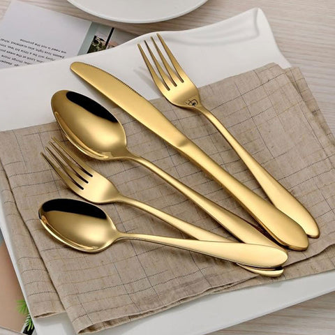Cubiertos Dorado mate (Set x 4)