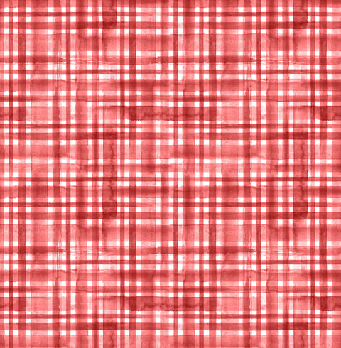 Servilleta Cuadrícula acuarela roja (und)