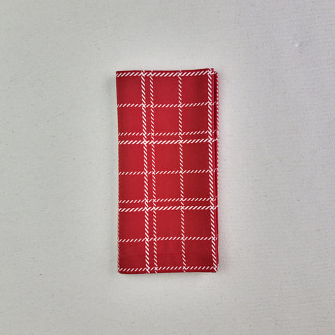 Servilleta Cuadrícula roja (und)