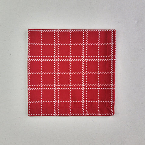 Servilleta Cuadrícula roja (und)