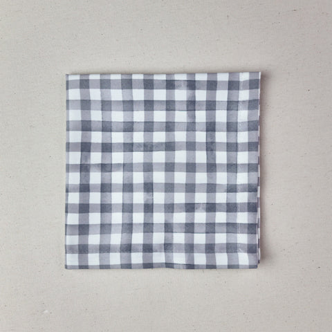 Servilleta Cuadros gris (und)