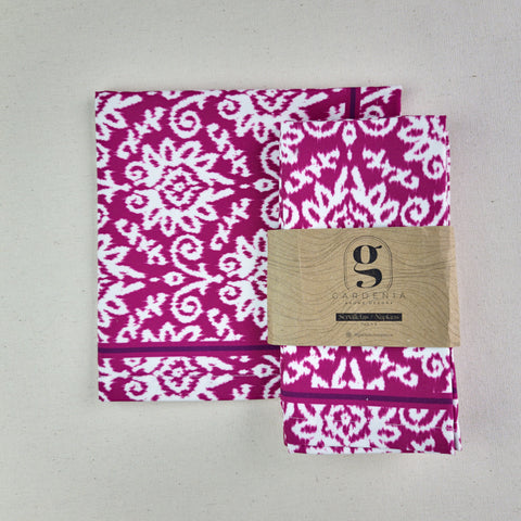 Servilleta kat fucsia con blanco (und)
