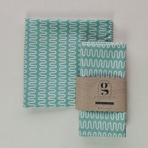 Servilleta Ondas verde menta (und)