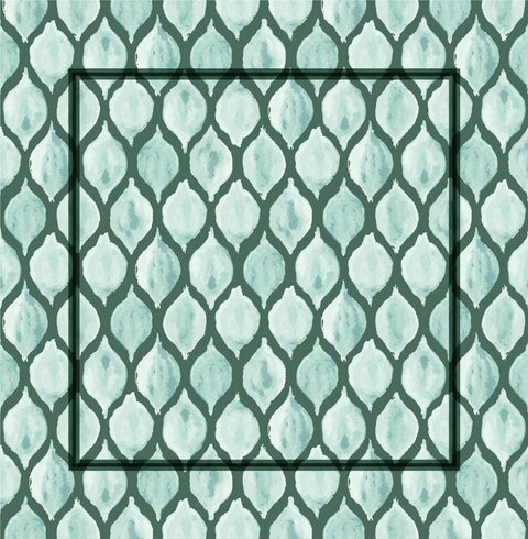 Servilleta Rombos acuarela verde (und)