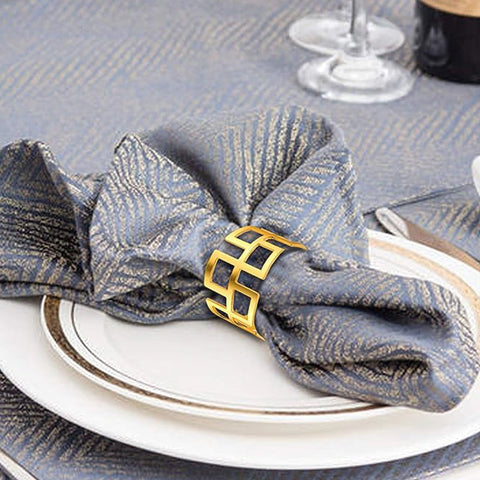 Servilletero Malla dorada