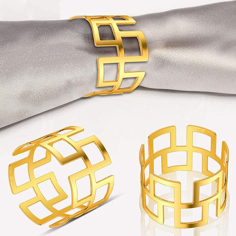 Servilletero Malla dorada