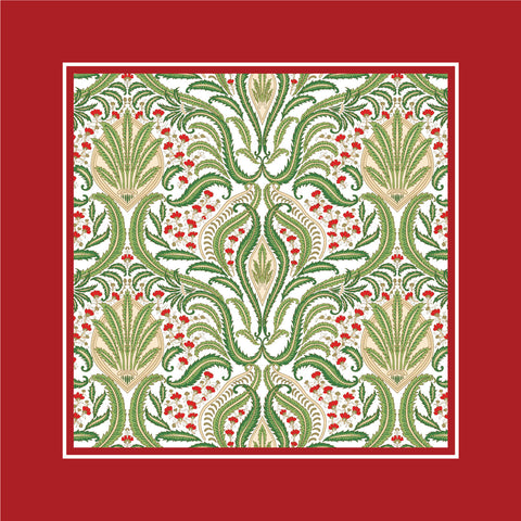 Servilleta Ornament Xmas Blanca (und)