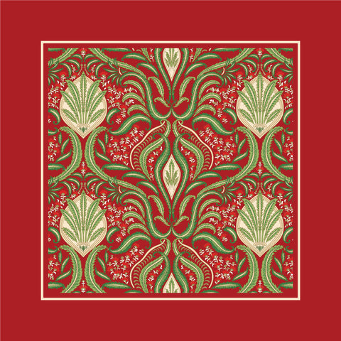 Servilleta Ornament Xmas Roja (und)